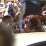 This still image taken from a video provided by Television Publica Argentina shows a man pointing a gun at ArgentinaÂ´s Vice President Cristina Fernandez during an event in front of her home in the Recoleta neighborhood of Buenos Aires, Argentina, Thursday, Sept. 1, 2022. (Television Publica Argentina via AP)