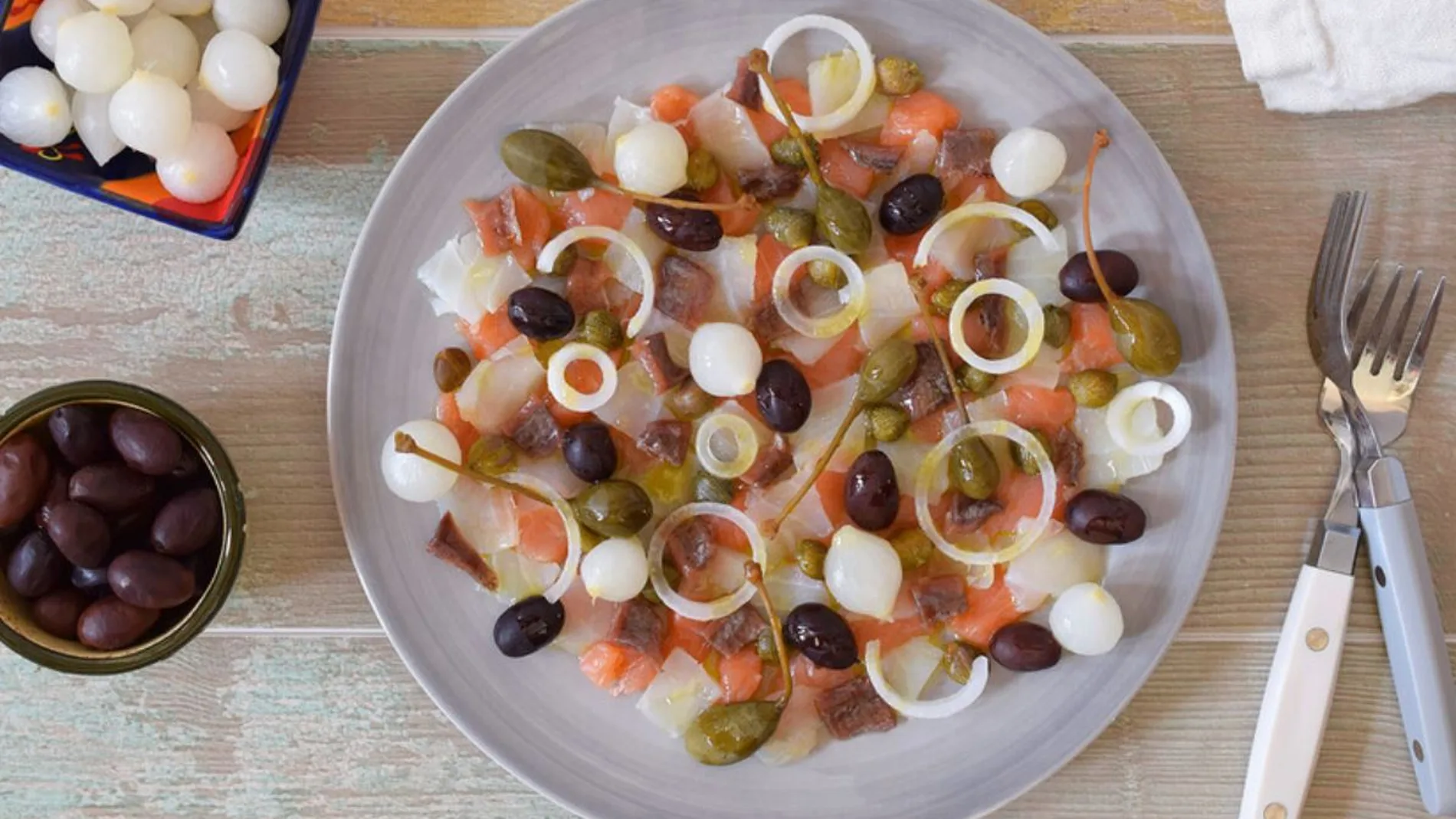 Ensalada cantonal o de ahumados, plato típico de Cartagena
