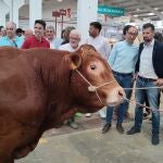 El secretario general del PSCyL, Luis Tudanca, en su visita a 'Salamaq 2022