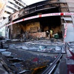 Aspecto que presentaba el establecimiento tras la explosión de gas