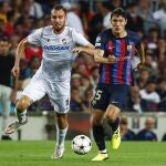 Christensen y Tomas Chory en el Barcelona-Viktoria Plzn de la Champions
