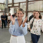 Yolanda Díaz, la semana pasada en Bilbao