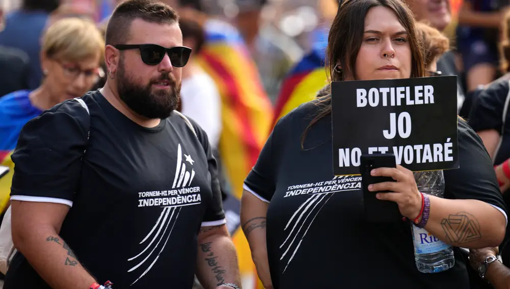 Manifestación independentista de la Asamblea Nacional Catalana (ANC)
