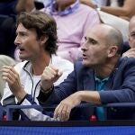 Juan Carlos Ferrero, ex número uno del mundo y entrenador de Alcaraz, sufrió como nunca en la final