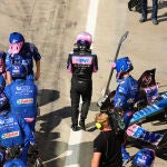 Fernando Alonso, con Alpine en un Gran Premio de F1