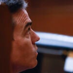 El presidente del Gobierno, Pedro Sánchez, durante la sesión de control al Gobierno celebrada este miércoles en el Congreso