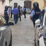 Mossos en el lugar de los incidentes