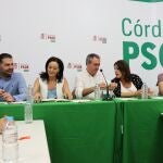 El secretario general del PSOE-A, Juan Espadas, este viernes en Córdoba en la reunión con la dirección provincial de su partido. PSOE-A 16/09/2022