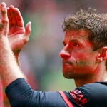 Muller en un partido de la Bundesliga.