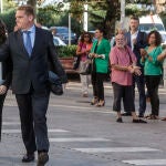 La exvicepresidenta, exportavoz y exconsellera de Igualdad y Políticas, Mónica Oltra, a su llegada a la Ciudad de la Justicia de Valencia