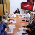 La secretaria de Organización del PSOE de Castilla y León, Ana Sánchez, se reúne con los miembros de la Comisión de Ética de la Ejecutiva socialista en la Comunidad