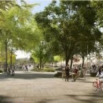 Sobre el túnel, se prevé un amplio espacio verde y peatonal