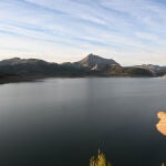 Vista del embalse del Porma (León) hace diez días