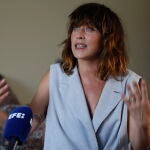 La actriz María León que interpreta a Lola, la madre protagonista de la serie "El hijo zurdo", que se ha grabado en Sevilla