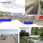 Recreación del puente que propone el Ministerio de Transportes para unir Dos Hermanas y Coria del Río y cerrar así el arco sur de la SE-40. MINISTERIO DE TRANSPORTES