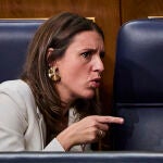 Irene Montero en el pleno celebrado, este jueves, en el Congreso de los Diputados en Madrid
