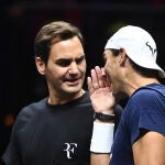 Rafa Nadal y Federer en el último partido juntos