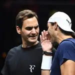 Rafa Nadal y Federer en el último partido juntos