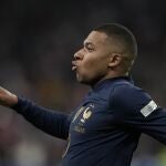 Mbappé en el último partido con la selección