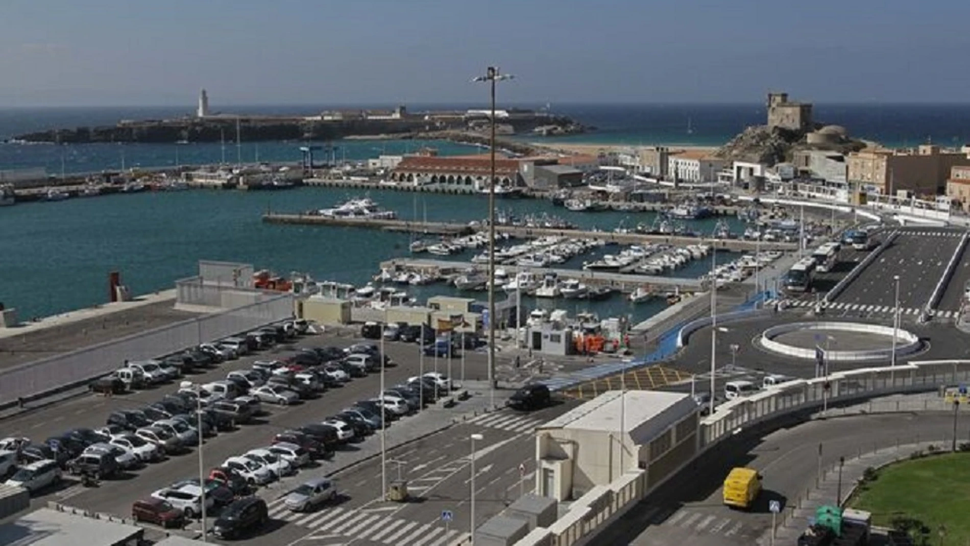 Vista del Puerto de Tarifa. EMERGENCIAS 112 ANDALUCÍA
