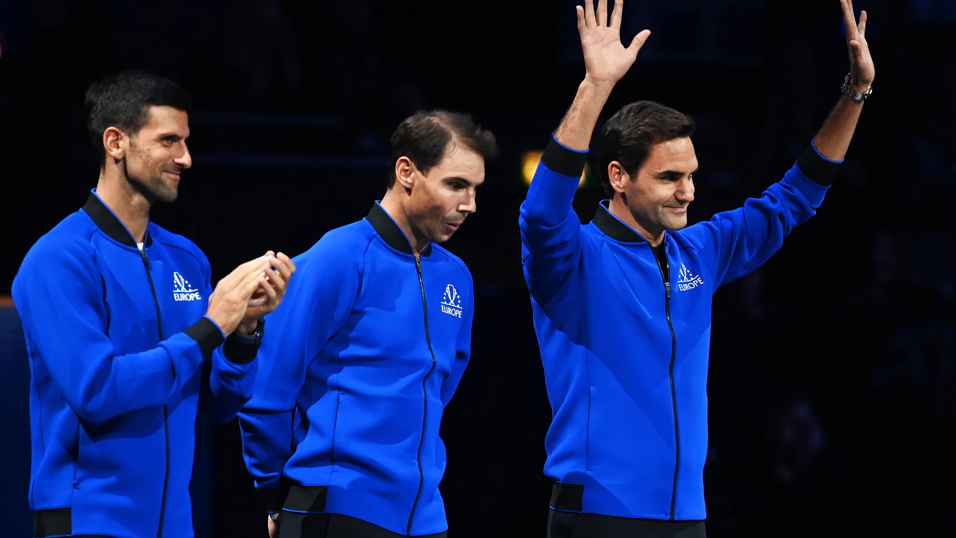 Djokovic, Nadal y Federer, en la Laver Cup en la que se despidió el suizo