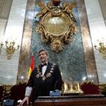 El presidente del Tribunal Supremo, Carlos Lesmes, preside la de toma de posesión de José Alberto Fernández Rodera y José Luis Seoane Spiegelberg como nuevos magistrados del alto tribunal, en un acto celebrado este martes en el Salón de Plenos del TS.