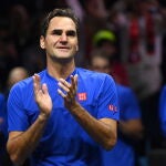 Roger Federer, en su despedida en la Laver Cup hace dos años