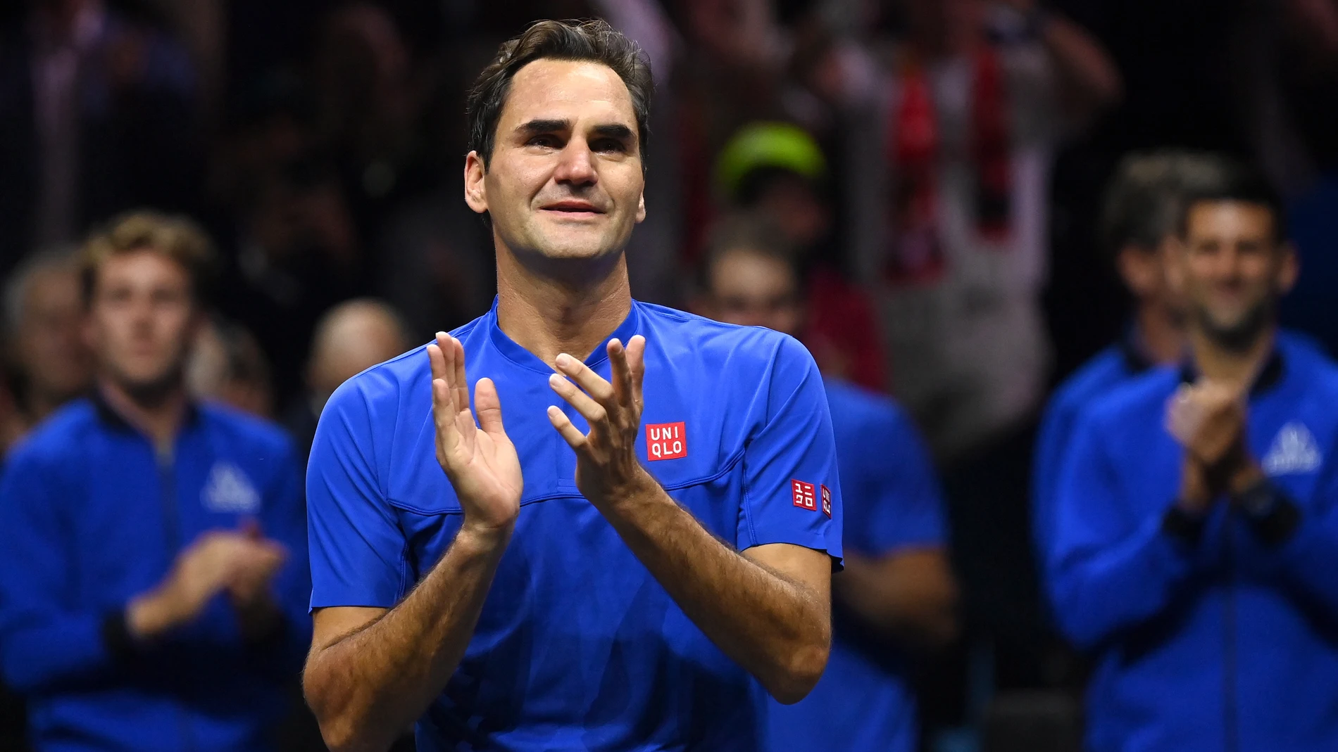 Roger Federer, en su despedida en la Laver Cup hace dos años