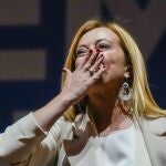 La líder de Hermanos de Italia, Giorgia Meloni, favorita en las elecciones de hoy