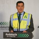El presidente de la Junta de Andalucía, Juanma Moreno