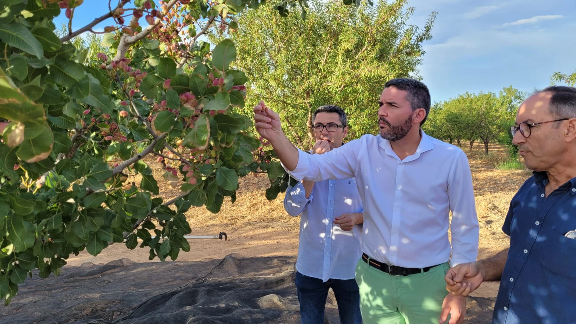 El consejero Antonio Luengo, durante su visita esta semana al Centro de Demostración Agraria ‘Las Moreras’.