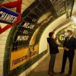 El consejero de Transportes, Movilidad e Infraestructuras, Ángel Garrido, presenta la reapertura de los museos de Metro en la estación histórica de Chamberí