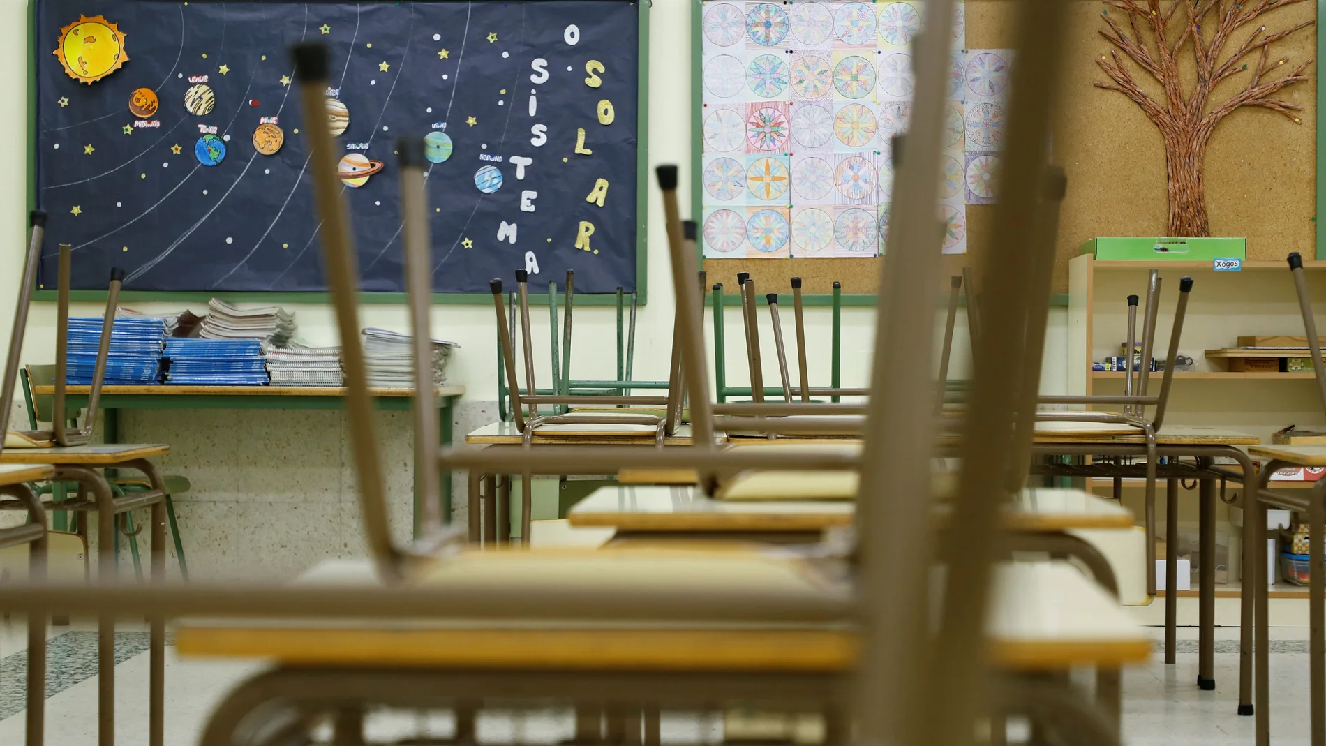 Imagen de un aula vacía