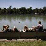 Parque del Retiro de Madrid en una ola de calor