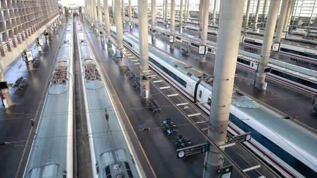Aspecto que presentan los andenes del tren AVE
