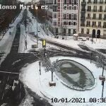Nieve despejada en Alonso Martínez