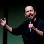 El candidato a la presidencia de la Comunidad de Madrid y secretario general de Unidas Podemos, Pablo Iglesias