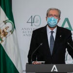 El consejero andaluz de Transformación Económica, Rogelio Velasco, hoy en San Telmo