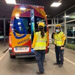 Dos jóvenes heridos, uno muy grave, en un accidente de motocicleta en el barrio de Mirasierra
