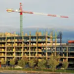 Imagen de la construcción de nuevas viviendas.