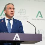 El consejero de Presidencia y portavoz de la Junta de Andalucía, Elías Bendodo