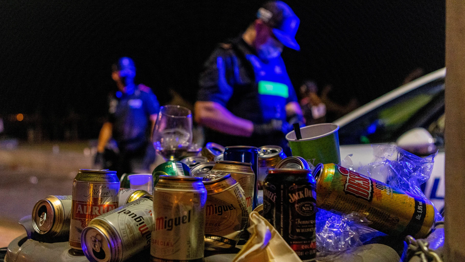 Control policial frente a los botellones