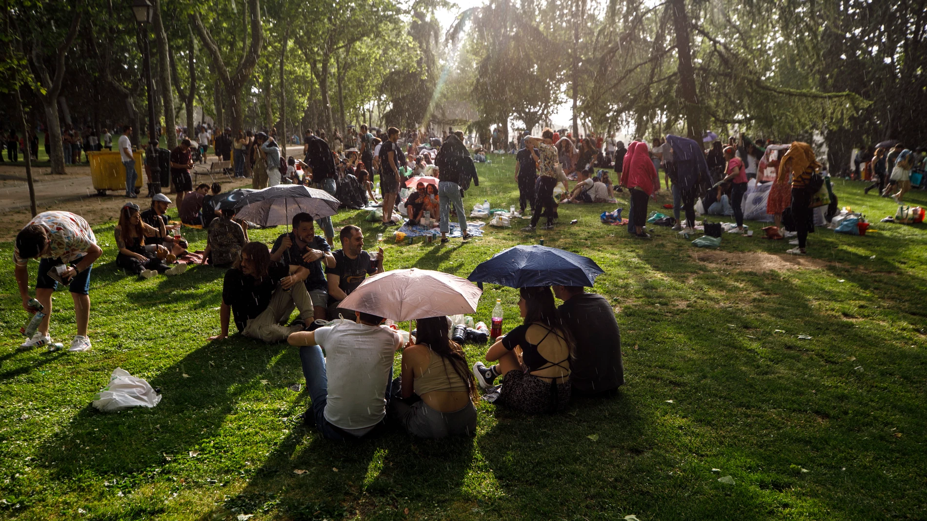 Lluvia en la pradera de San Isidro