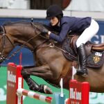 Jessica Springsteen, hija de Bruce Springsteen, durante su participación en 2019 en el Concurso Internacional de Saltos de Madrid, en el Club de Campo Villa de Madrid