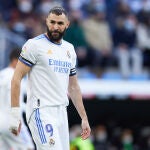 Karim Benzema en el partido contra el Elche
