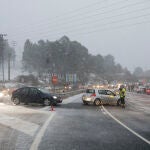 Puerto de Navacerrada colapsado por la cantidad de madrileños que se habían acercado a disfrutar de la nieve