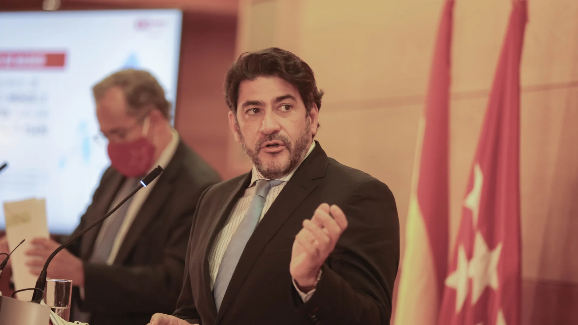 El consejero de Transportes e Infraestructuras de la Comunidad de Madrid, David Pérez