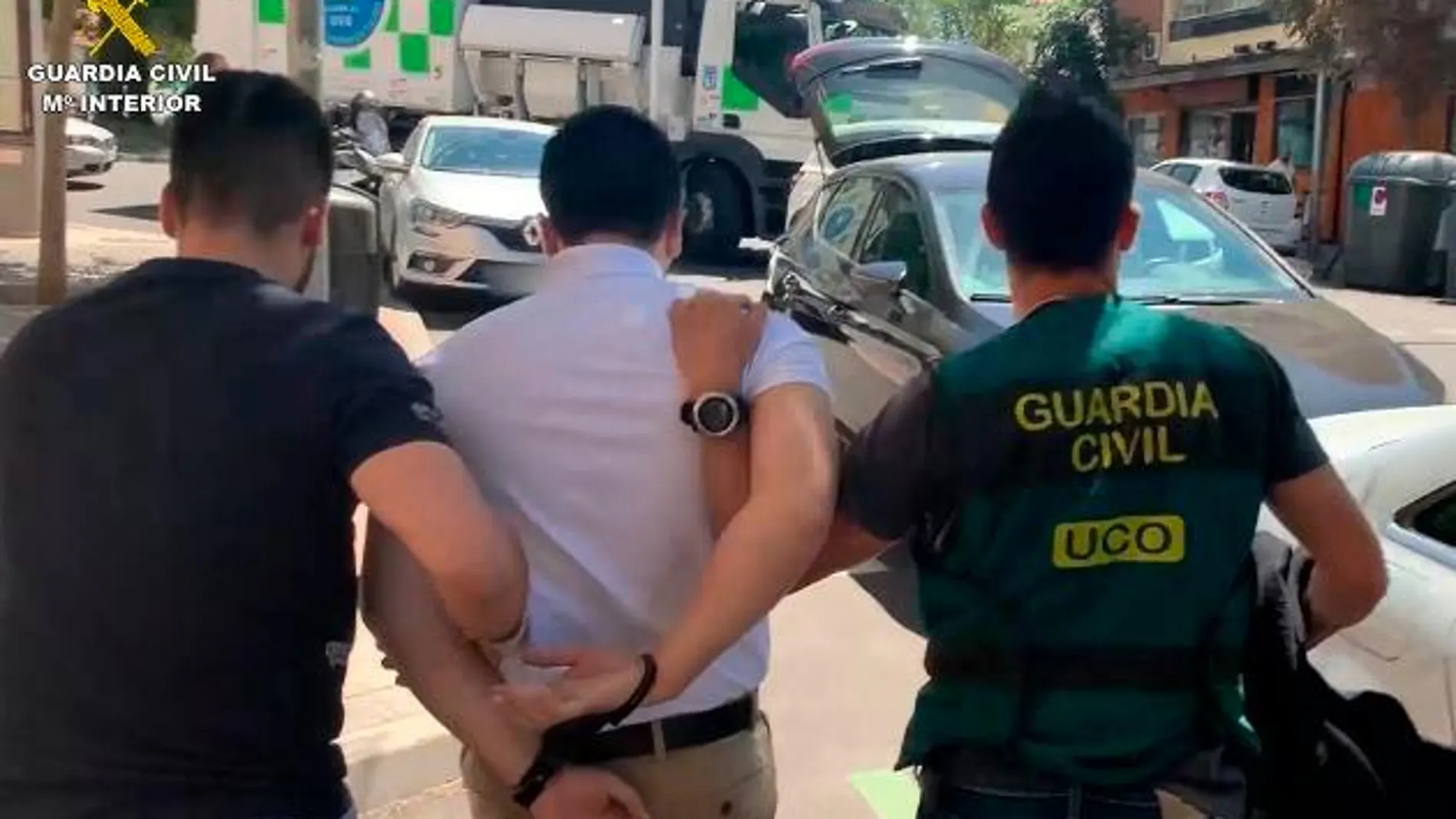 Imagen de la detención del ciberestafador en 2019