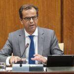 El director general de la RTVA, Juan de Dios Mellado, en comisión parlamentaria