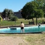 Baños ilegales en fuentes públicas de Alcorcón